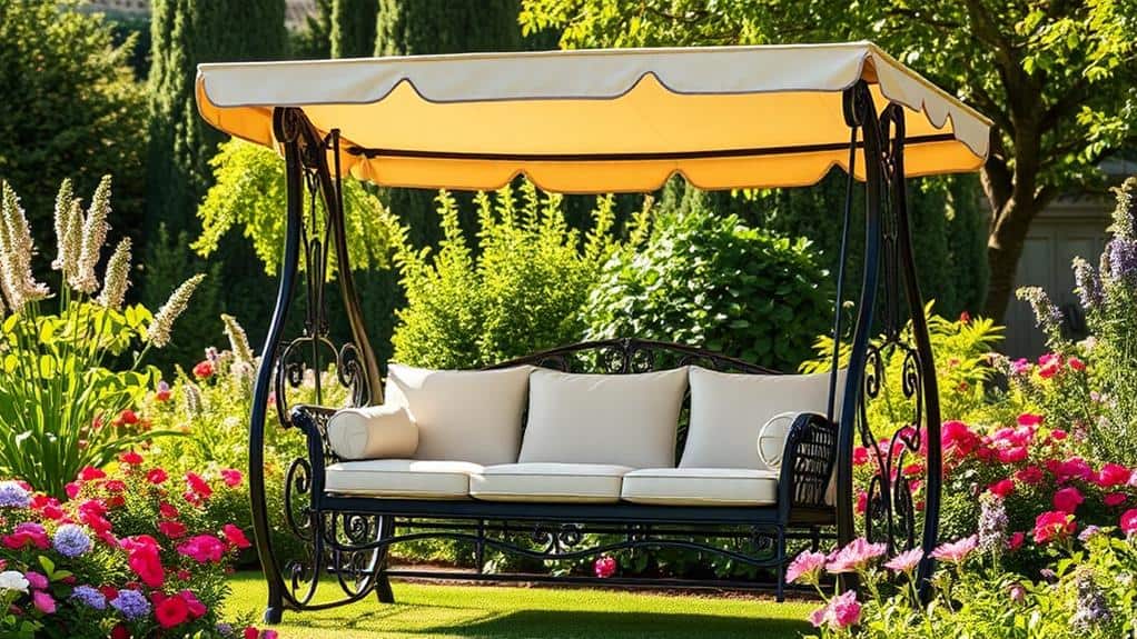 three seater swing with canopy