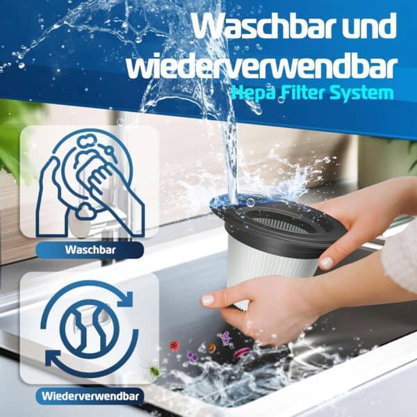 KESSER Ersatzfilter-Set (3 Stück) für KESSER Akkusauger – 3in1 kompatibel, langlebig