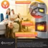 KESSER Gasheizer 4200W Keramikbrenner mit Gasdruckregler & Gasschlauch, Infrarot