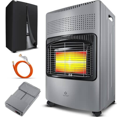 KESSER Gasheizer 4200W Keramikbrenner mit Gasdruckregler & Gasschlauch, Infrarot