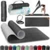 KESSER Gymnastikmatte TPE rutschfest, 183x61 cm – gepolstert mit Tragegurt