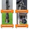 KESSER® Markise 200 cm | UV-Schutz | Höhenverstellbar | Klappbar für Terrasse und Balkon