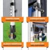 KESSER® Markise 200 cm | UV-Schutz | Höhenverstellbar | Klappbar für Terrasse und Balkon