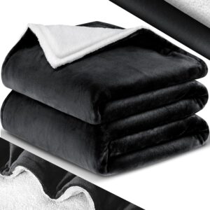 KESSER® Kuscheldecke Sherpa-Fleece Extraweich & Warm, 220x240 cm, Faltenbeständig
