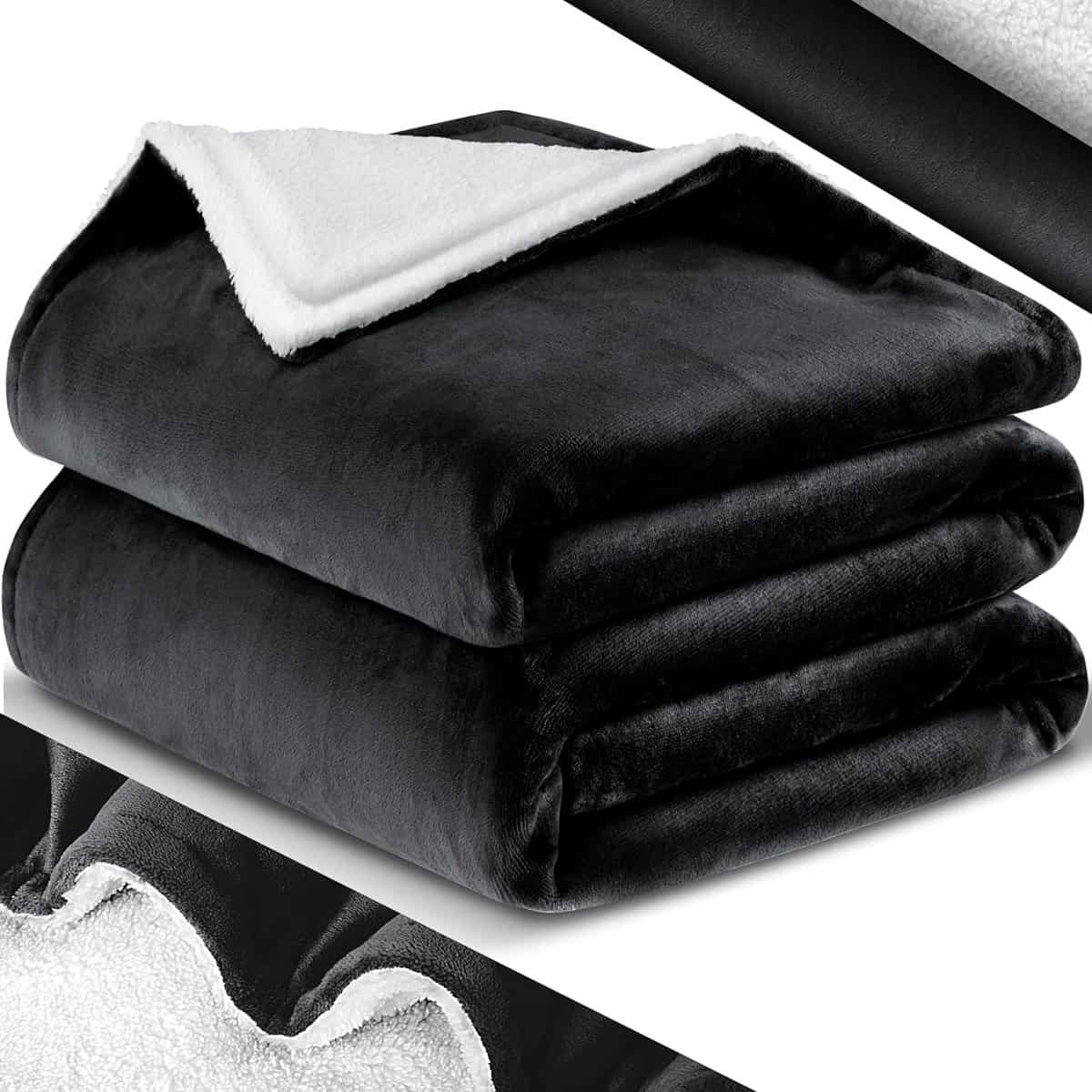 KESSER® Kuscheldecke Sherpa-Fleece Extraweich & Warm, 220x240 cm, Faltenbeständig