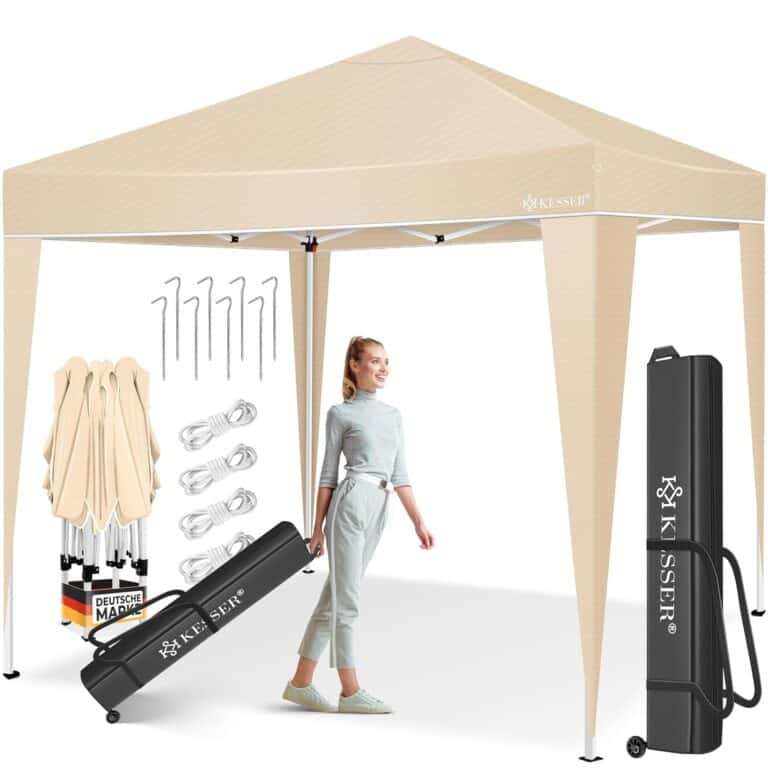 KESSER Pavillon 3x3 m Pop-Up – wasserdicht, höhenverstellbar, UV 50+